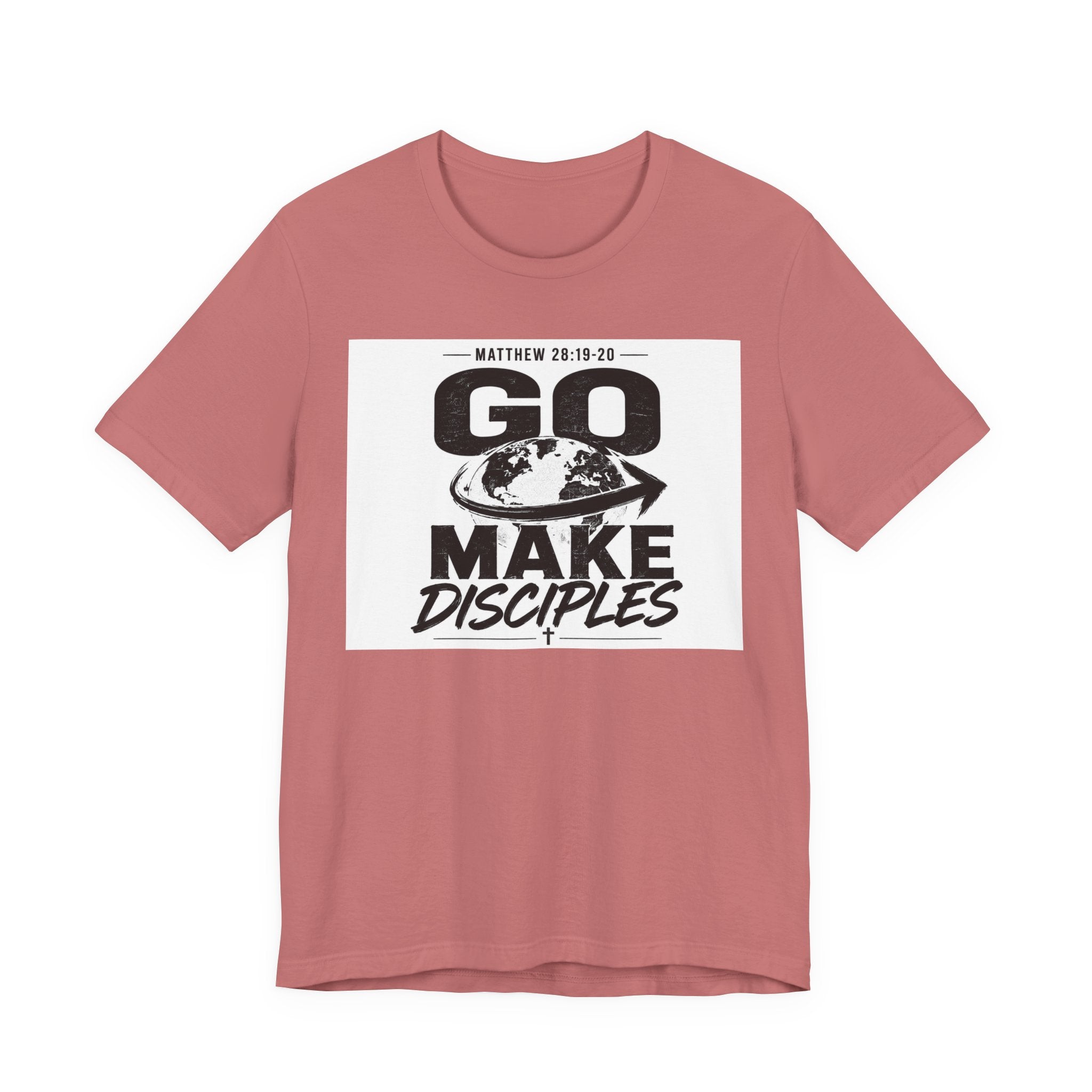 Go Make Disciples Tee — Matthew 28:19-20 Christian Mission T-Shirt