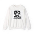 Crewneck Sweatshirt — "Go Make Disciples" Matthew 28:19 Faith Graphic