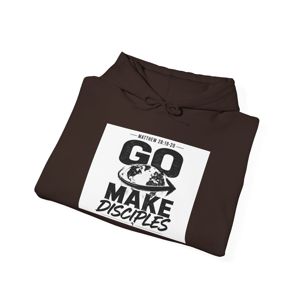 Go Make Disciples Hoodie — Christian Mission Faith Pullover