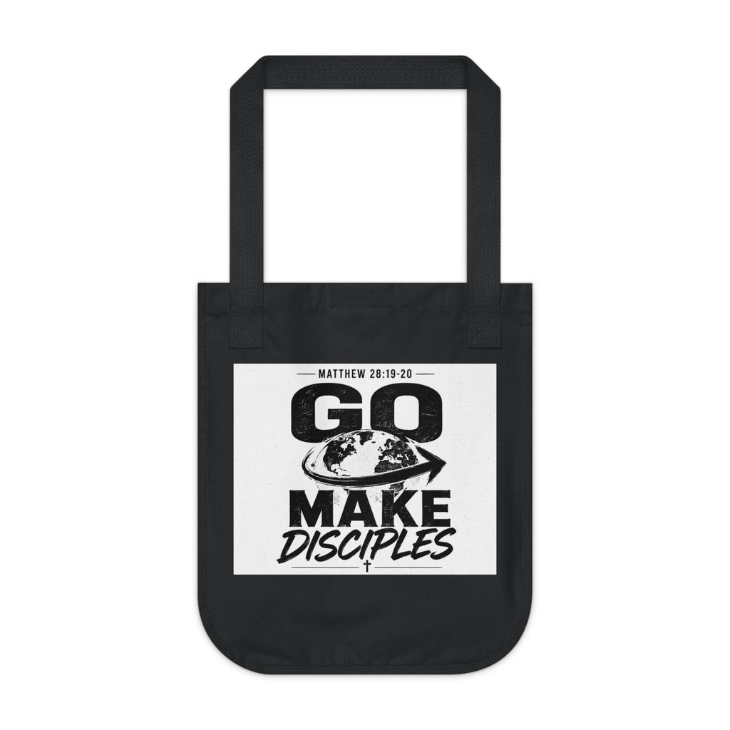 Tote — "Go Make Disciples" Christian Canvas Tote (Matthew 28:19-20)