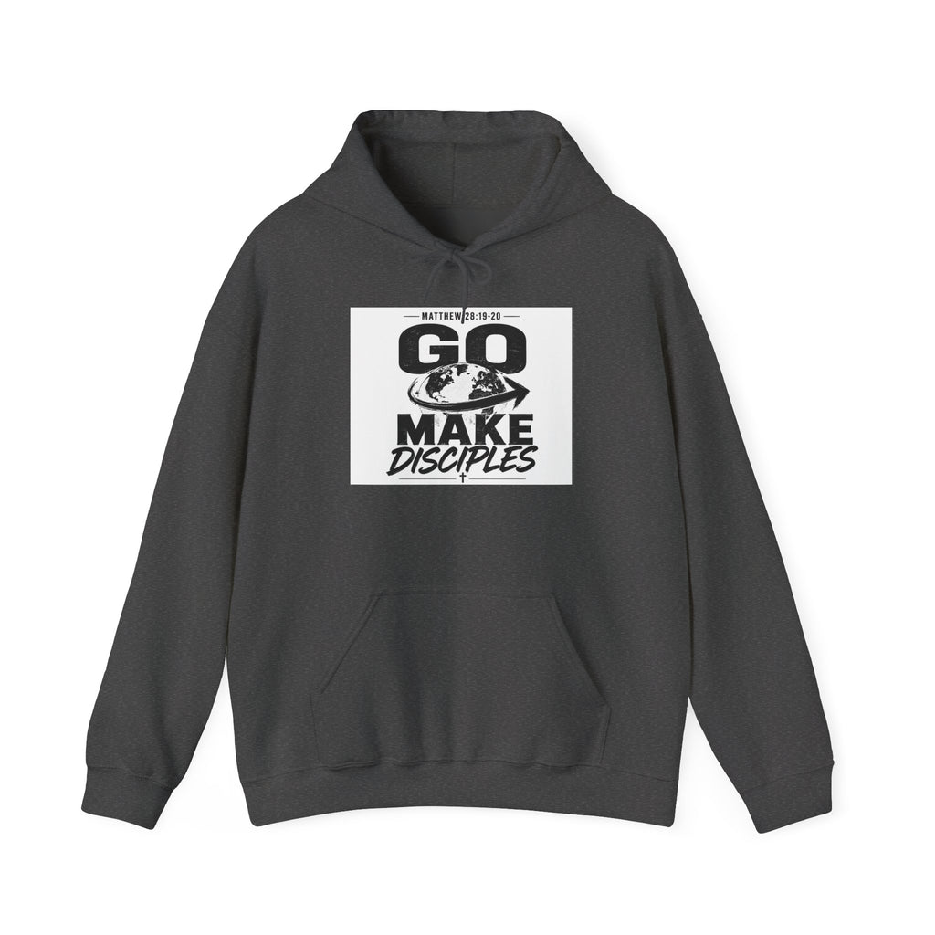 Go Make Disciples Hoodie — Christian Mission Faith Pullover
