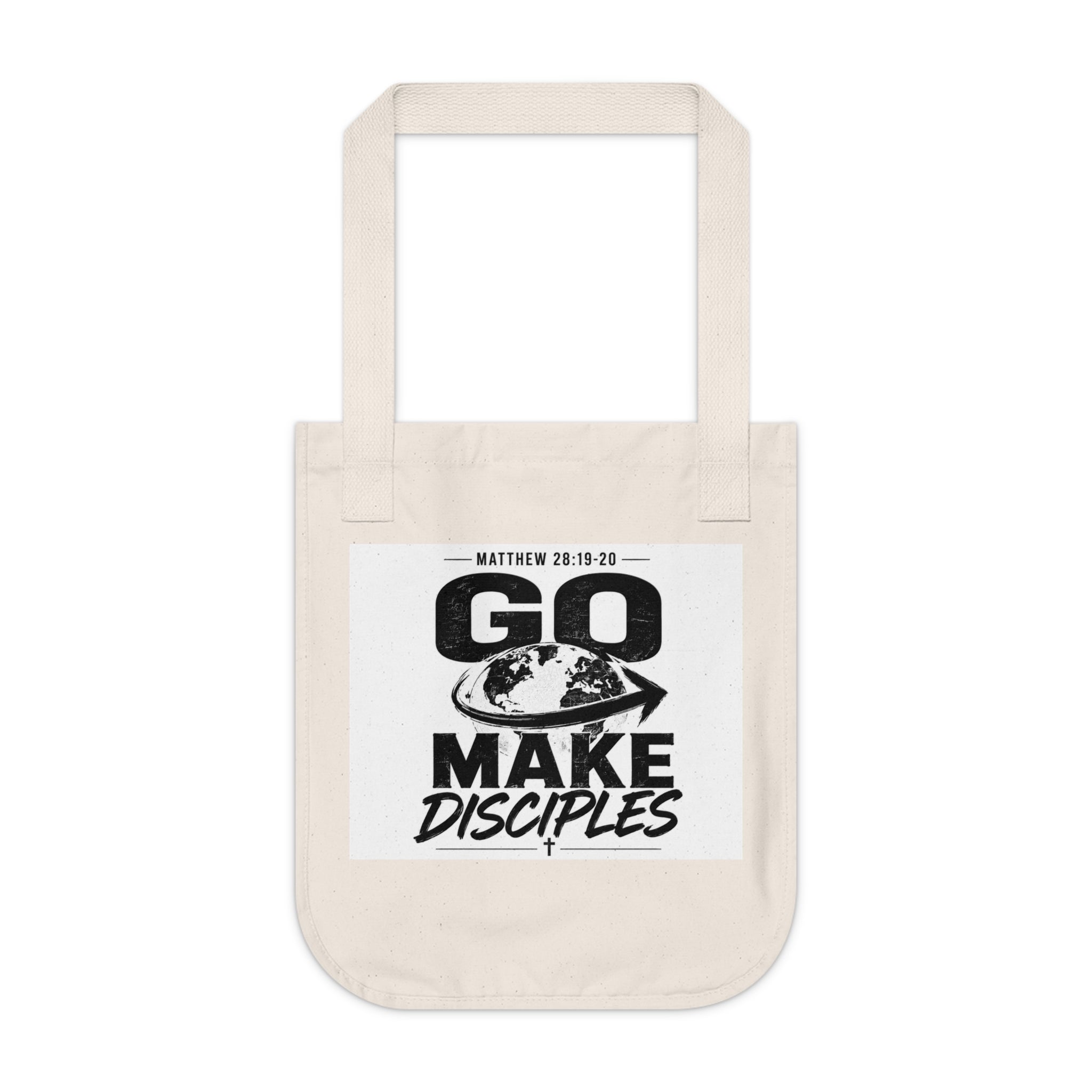Tote — "Go Make Disciples" Christian Canvas Tote (Matthew 28:19-20)