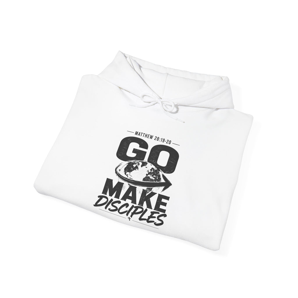 Go Make Disciples Hoodie — Christian Mission Faith Pullover
