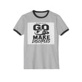 Go Make Disciples Ringer T-Shirt — Matthew 28:19 Christian Mission Tee