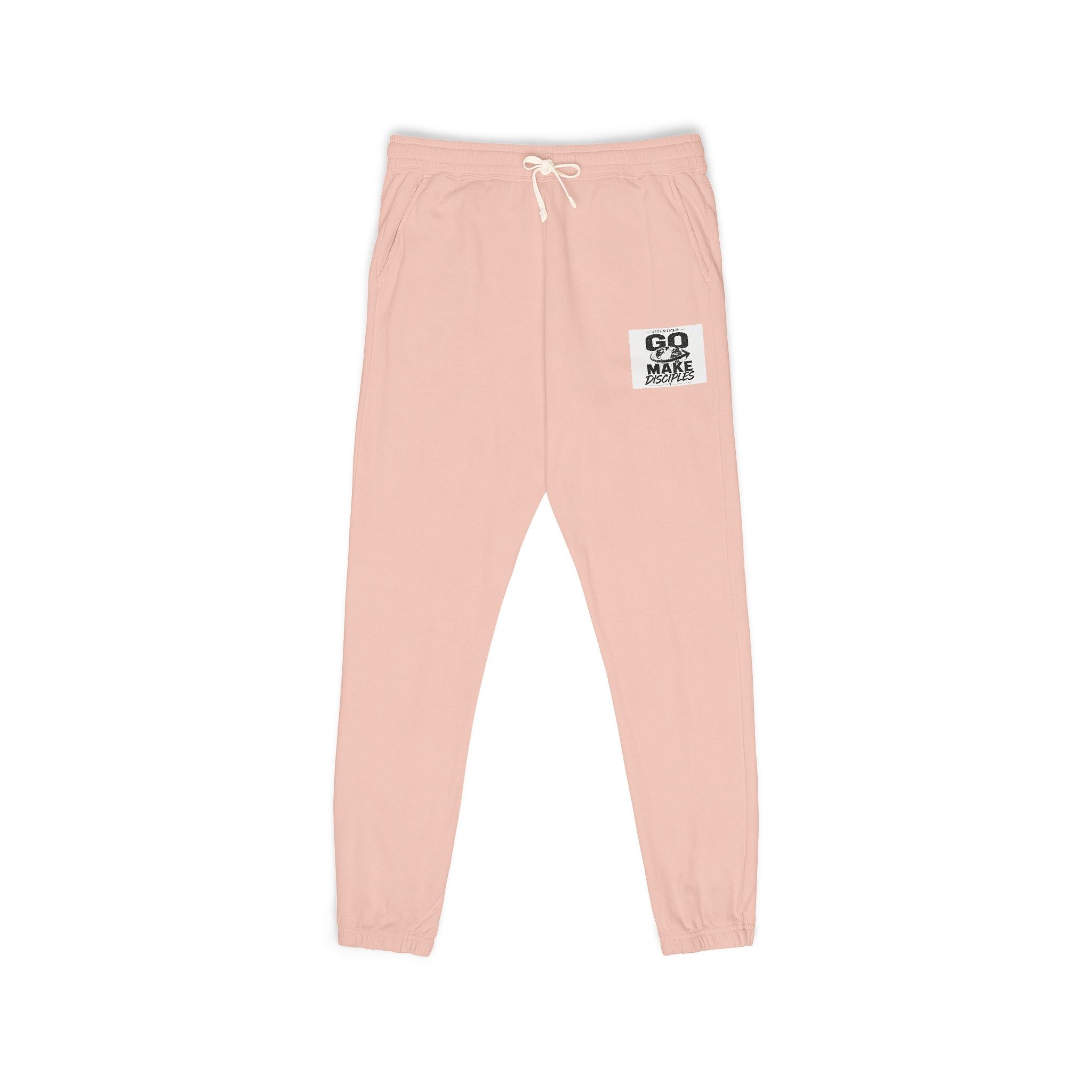 Graphic Sweatpants — 'Go Outside' Patch Fleece Joggers