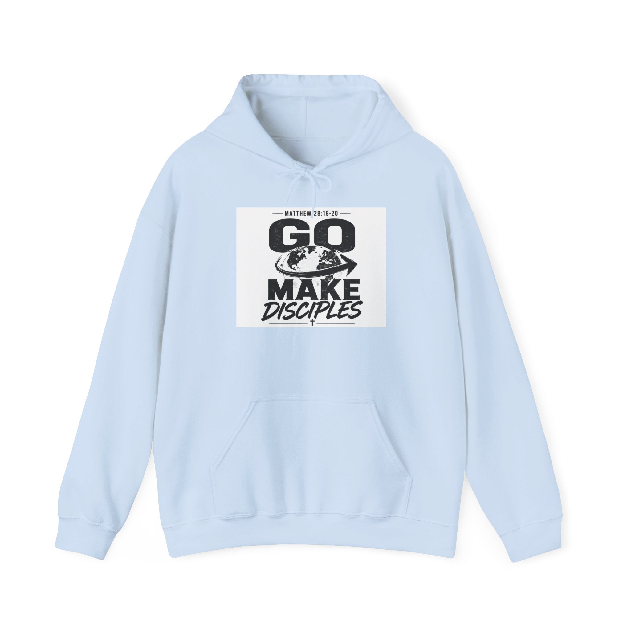 Go Make Disciples Hoodie — Christian Mission Faith Pullover