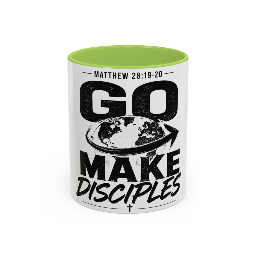 Go Make Disciples Ceramic Mug — Matthew 28:19-20 Inspirational Coffee Cup (11oz/15oz)