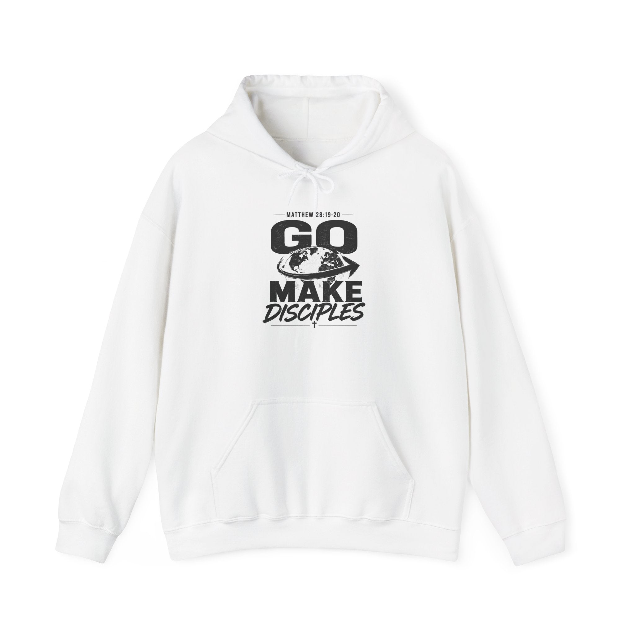 Go Make Disciples Hoodie — Christian Mission Faith Pullover