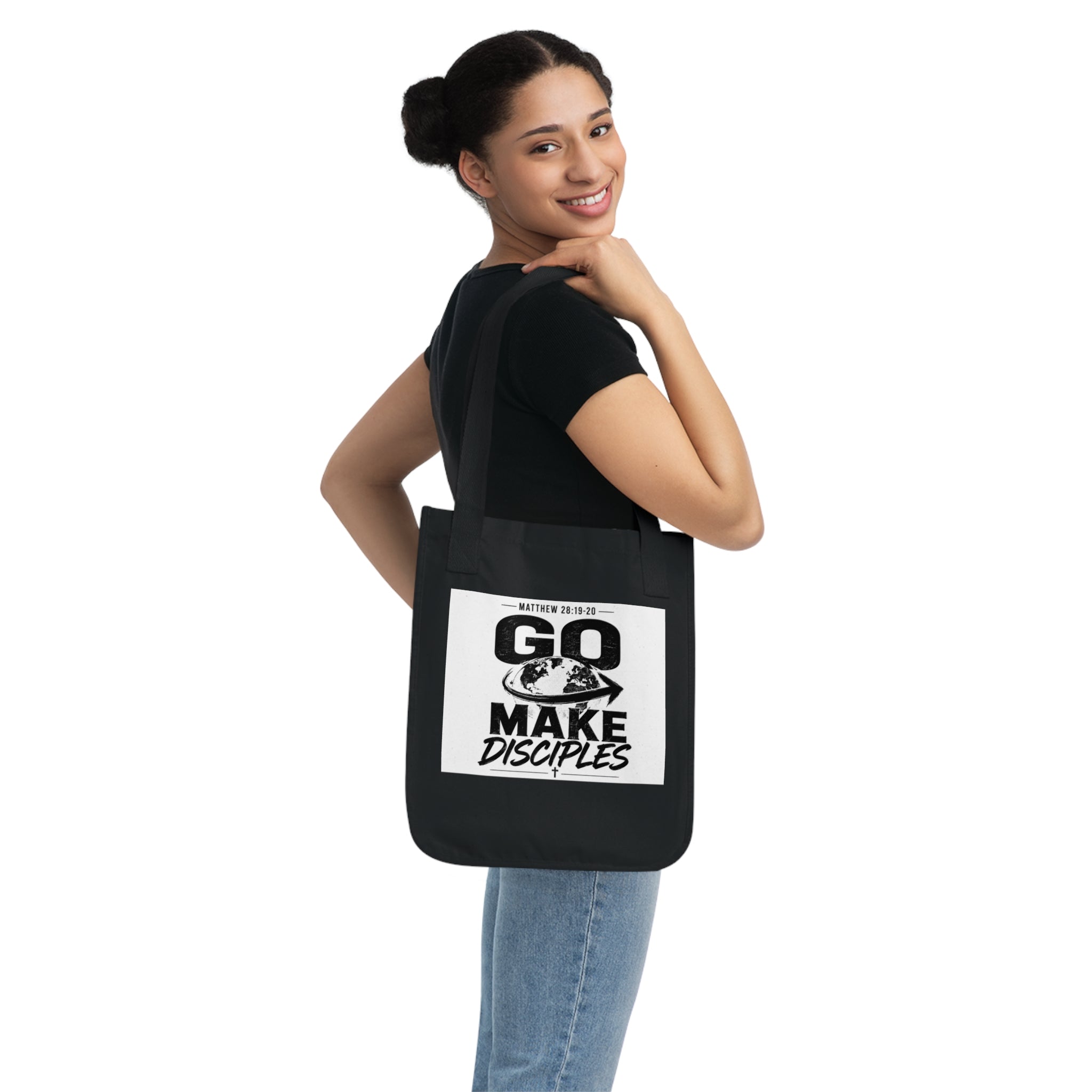 Tote — "Go Make Disciples" Christian Canvas Tote (Matthew 28:19-20)