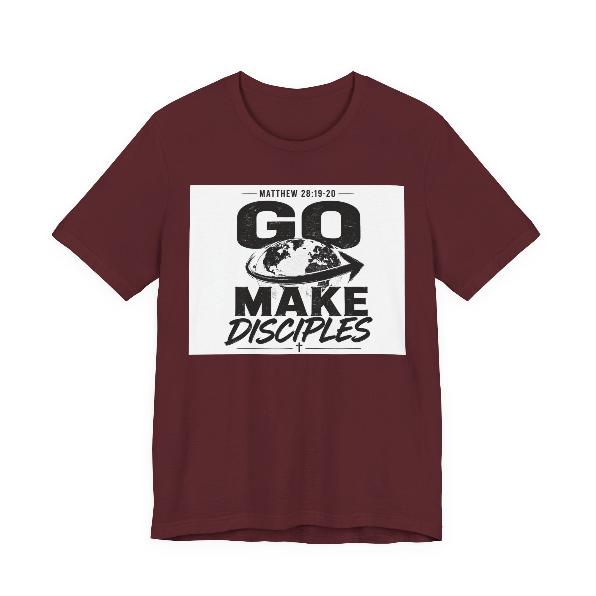 Go Make Disciples Tee — Matthew 28:19-20 Christian Mission T-Shirt