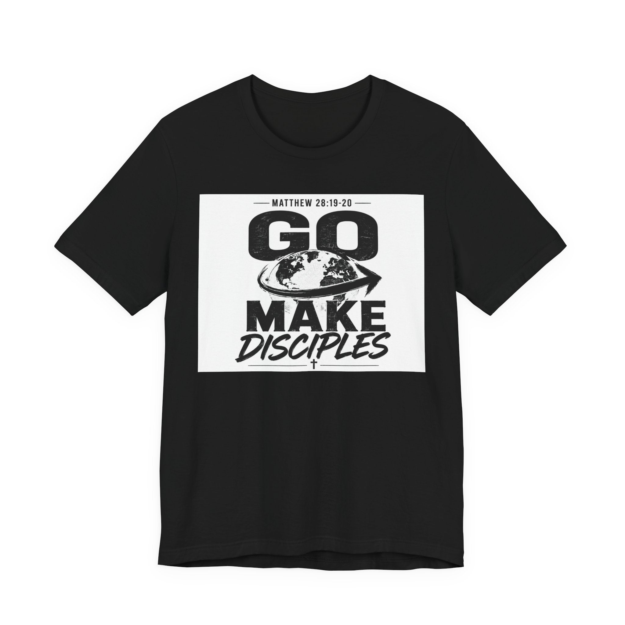 Go Make Disciples Tee — Matthew 28:19-20 Christian Mission T-Shirt