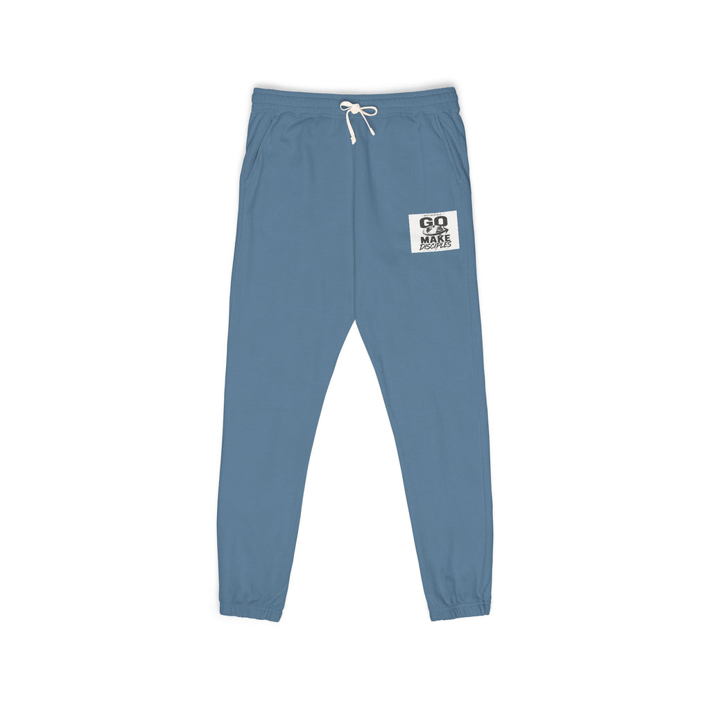 Graphic Sweatpants — 'Go Outside' Patch Fleece Joggers